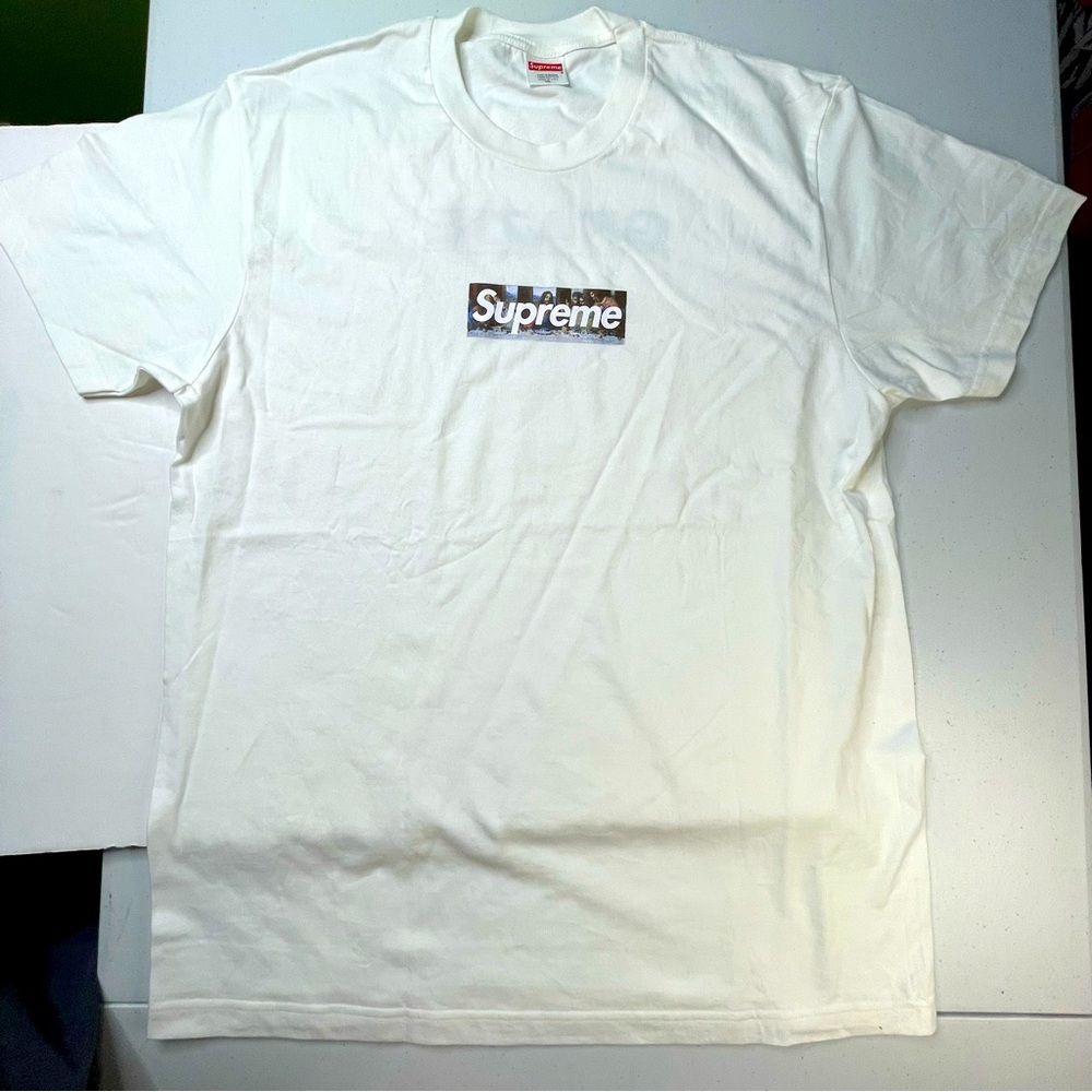 Supreme Last Supper Mens White XL Size Box Logo Milan Opening Day